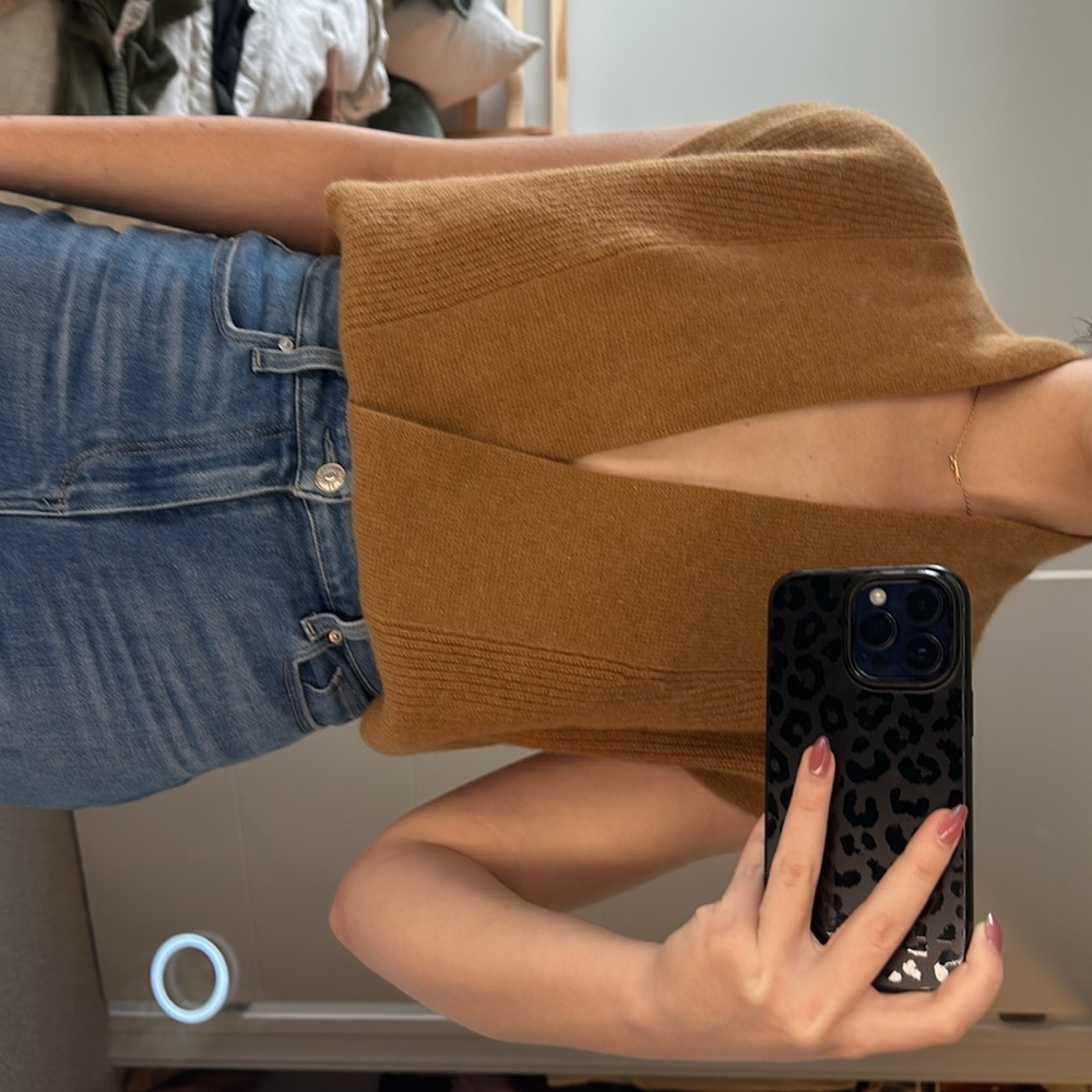 Oversize Cropped Vintage Wool Vest